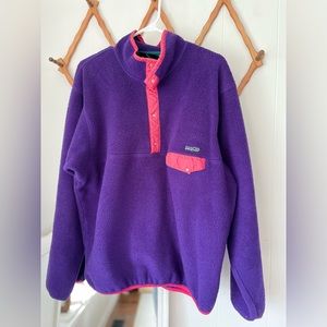 Patagonia Vintage/Retro Synchilla Purple And Pink Size Large XL